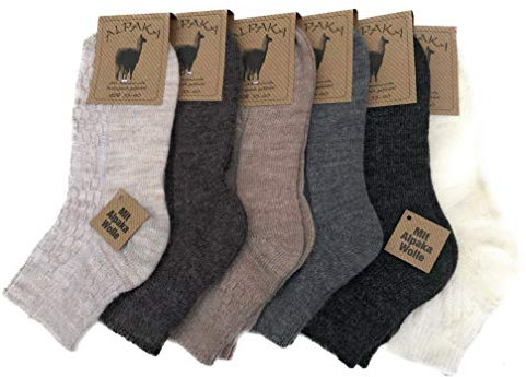 Calze Corte Donna Misto Alpaca Lana Alpaca Termiche Invernali Caviglia Morbide Traspiranti Rinforzate Made in Italy 6 Paia (IT, Numero, 35, 40, Regular, Regular, SET LINKS 6 paia)