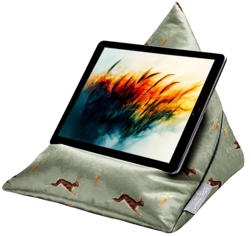 Izabela Peters Luxury Velvet Cushion Stand | For iPad, Tablet, Phone Holder | Book Stand | Hare