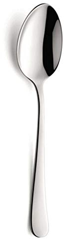 Amefa Austin Set of 12 Coffee and Dessert | Stainless Steel Spoons 18/0, Dimension 11.2 cm, Thickness 2.5 mm, Black/White