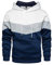 LBL Sweat Homme à Capuche Couleur Vives Pull de Manches Longues Poche Kangourou pour Hiver et Automne Blanc M