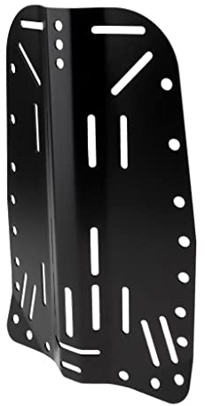Scuba Diving Dive Diving Standard Backplate Aus Aluminiumlegierung, Schwarz