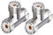 Triple Tee UHF Connector - Female to Dual UHF Female 3 Way Splitter Coax Adapter PL259 SO239 T Shape Adapter for Ham Radio CB Antenna 2 Pack
