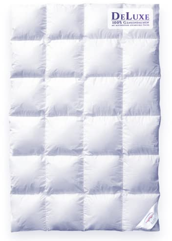 Aura® Luxus Daunendecke 135 x 200 cm extra warm | Deluxe 100% Gänsendaunen, ungarische Klasse I | Oeko-TEX Standard 100 allergikergeeignet Winterdecken Bettdecken