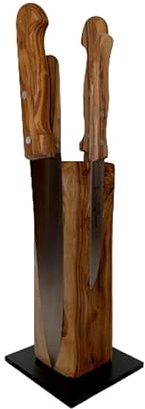 D.O.M. Tower Knife Block Olive Wood