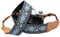 Padwa Lifestyle Blue Camera Strap - 2 Wide Cowhide Head, Embroidered Cotton Woven Vintage Camera Straps,Universal Neck & Shoulder Strap for All DSLR Cameras and Men & Women Photographers
