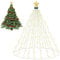 Herefun Christbaumbeleuchtung mit Ring, 400LED 2M 16 Stränge Lichterkette Weihnachtsbaum, Tannenbaum Lichterkette, LEDs Weihnachtsbeleuchtung für 150cm bis 220cm Baum, Tannenbaum, Grüngürtel, Busche