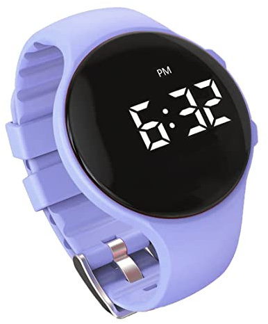 e-vibra Vibrationsalarm-Uhr mit Sperrbildschirm, wie Toilettentrainingsuhr, Arzneimittelwarnuhr (Purple)