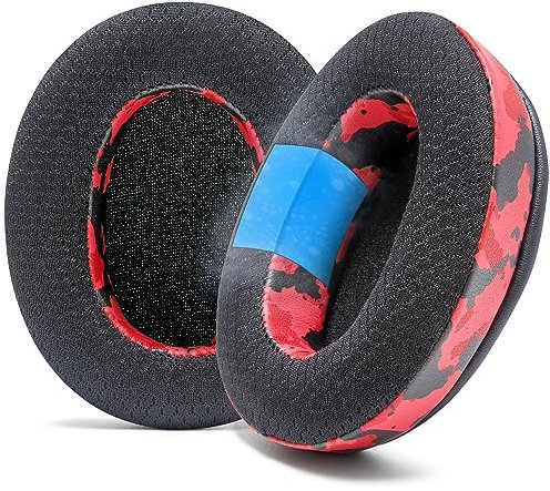 WC Freeze Crusher – Kühlende Gel-Ohrpolster, kompatibel mit Skullcandy Crusher, von Wicked Cushions – passend für Skullcandy Crusher & Hesh 3 Kopfhörer, weicher Memory-Schaum, länger kühl | Red Camo