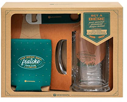 Mr.Wonderful - Juego de cerveza de jarra + enfriador + abrebotellas para disfrutar plenamente cada momento