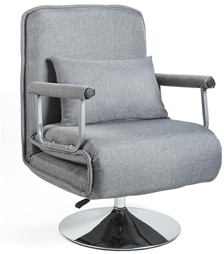 Orbisana Schlafsessel 3in1 - Multifunktionaler Sessel mit Schlaffunktion, Relaxsessel mit Liege-/Bettfunktion, Klappbar, Grau