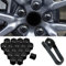 NALSA 20 Stücke Auto Radschraubenkappen für Land Rover Range Rover Sport Velar, Sechseckige Radbolzen Radmutterkappen Radmuttern Abdeckkappe Schraubenabdeckung Zubehör,C/Black-21mm
