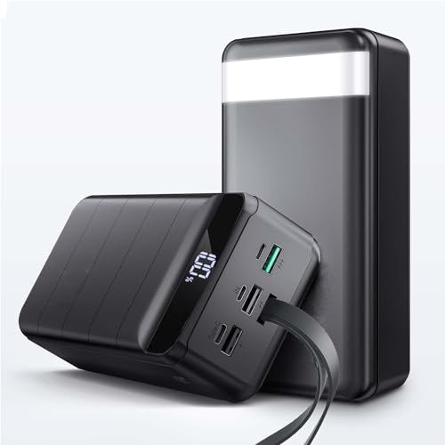 IAIGG Power Bank 50000mAh Portable Charger - 22.5W Fast Charging USB C Quick Charge with 4 Outputs & 3 Inputs LED Display Huge Capacity External Battery Pack for iPhone, Samsung, iPad etc (Black)
