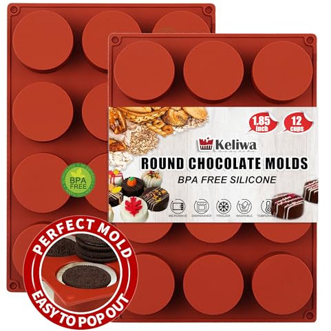 keliwa (2 Pack) 6 Holes Heart Shaped Silicone Mold For Chocolate Cake - Heart Silicone Mold for Making Jelly Pudding Handmade Soap Mould Candy Making