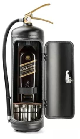 SDFGBNJK feuerlöscher minibar,Mini Bar Wine Cabinet Dinner Side Cabinet, Handgemachte Bar Feuerlöscher Minibar, für Aufbewahrungsboxen Weinsammler,13.38 X 4.72in,Schwarz