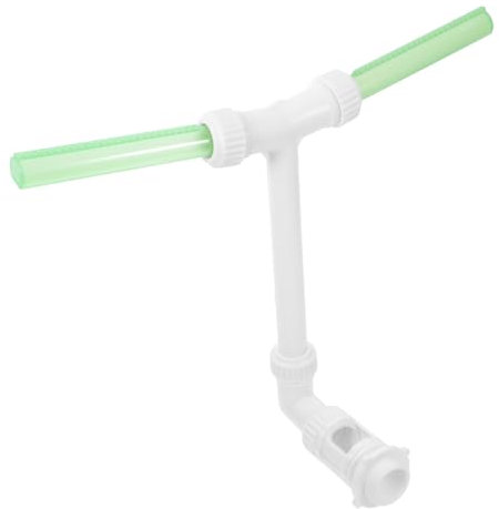 Mipcase Twin Head Water Fountain for Pool Garden Water Feature Waterfall Floating Fountain Nighttime Illumination