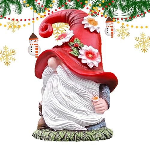 Figurines de Gnome en résine, Statue de Gnome | Décor de résine de comptoir de café,Décorations de Gnomes, Figurine de Gnomes sans visage, barbe blanche, décorations de noël pour Table de maison