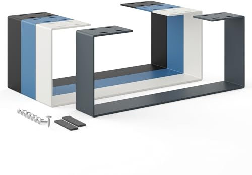 HOLZBRINK Tischbeine Metall Grau 1 Stück | Tischkufen/Tischgestell für Couchtisch, Esstisch, Schreibtisch, Sitzbank | Möbelfüße Size: 50x20cm