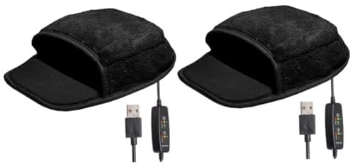 CAXUSD 2stücke USB Beheiztes Mauspad Mit Temperaturstufen Winter Handwärmer Für Büro Und Gaming Rutschfestes Flauschiges Für Technikliebhaber