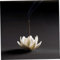 Porte-bals d'encens, Porte-encens de Fleur de Lotus Blanc en céramique, burnateur décoratif enchets de Style Chinois pour la Maison, Yoga, méditation