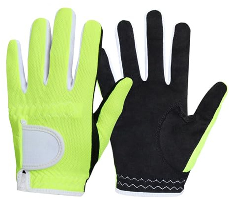 Lodoot Guanti da golf per bambini, traspiranti, guanti da golf sinistro e destro, accessori ideali per l'allenamento dei bambini guanti da golf in rete traspirante