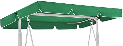 GREMEX Toldo para balancín de jardín 230x120 cm Verde, Impermeable | Techo y funda de repuesto para columpio 3 plazas - protección UV, tela resistente poliéster, uso exterior