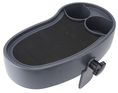 Gsycle Hot Tub Tray, Adjustable Plastic Spa Drink Tray Side Table Nonslip Heavy Duty Shelf Hottub Accessories with 2 Cup Holder Hot Tub Serving Tray for Outdoor Inflatable Pools