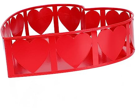 VANZACK 1 Stück Liebe Blumentopf vorratsbehälter aufbewahrungsbehälter pflanzengestell valtinstaggeschenke Herz Topf Pflanzentopfverzierung kreativer Pflanzenbehälter Verzinktes Blech rot