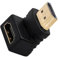 levitantes Adaptador - hdmi Macho a Hembra, 90°. Permite conexión de Dispositivos con Facilidad. Color Negro, Ideal para Espacios reducidos. *