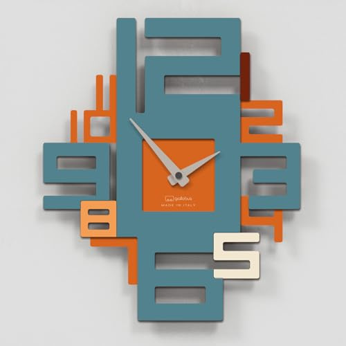 Giallobus - Premium-Uhr - Axia - MDF-Holz - Premium 25,5x30 - - 08 - Travel - Italienisches Handwerk – geräuschlos – Geschenkidee – modern