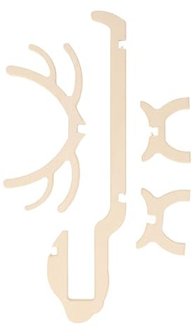 Wine Bottle Holder Wooden Animal Shaped Decorative Stable Tabletop Wine Rack Stand for Home Bar Kitchen Solid Wood 4 or 5 Pieces (Deer Shaped Wood Color)