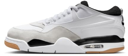 NIKE Air Jordan 4 RM Herren Sneaker Sneaker, Schwarz, Weiß, Neutralgrau, 46 EU