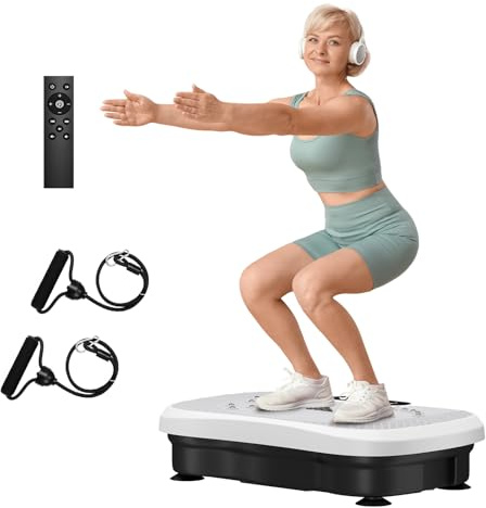 Yoleo Vibration Plate, Vibrating Plate Exercise Machine for Weight Loss | Power Plates Machine, 5 Automatic Modes & 99 Speed, Bluetooth Speaker, Lymphatic Drainage, Auto or Manual Speed Control