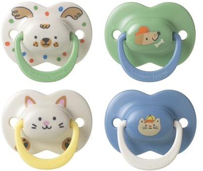 Tommee Tippee Ciuccio Ultimate Fit, 18-36 mesi, confezione da 4, tettarella ortodontica per neonati, design simmetrico, in silicone privo di BPA, collezione Club House