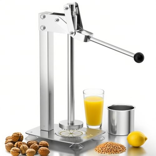 WantJoin Lemon Smasher Machine - Upgraded 2s Faster Press & Anti-Slip Handle Lemon Muddler Machine, Heavy Duty Stainless Steel Manual Fruit Juicer Squeezer Crusher & Nut Cracker for Citrus Orange