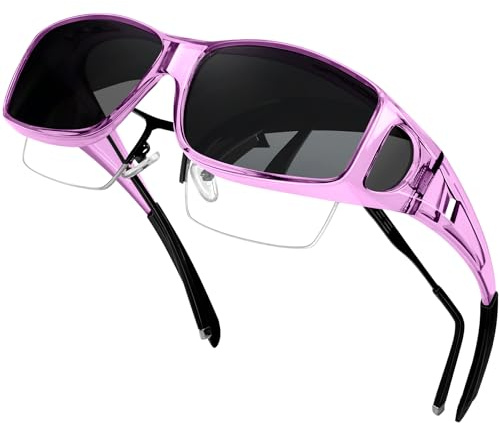 KANASTAL Überzieh Sonnenbrille über Normale Brille Lila