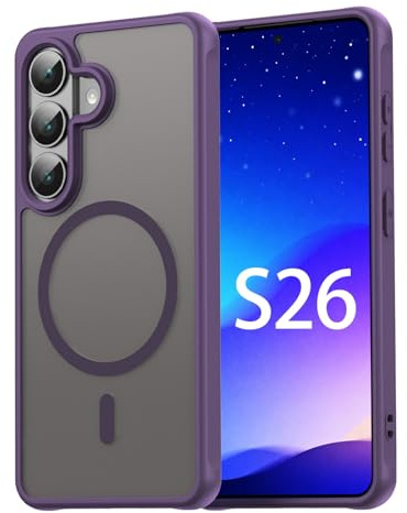 betterfon | Handyhülle für Samsung Galaxy S26 Schutzhülle | Magnetisch Matt Case für Magnet-Zubehör | Lila