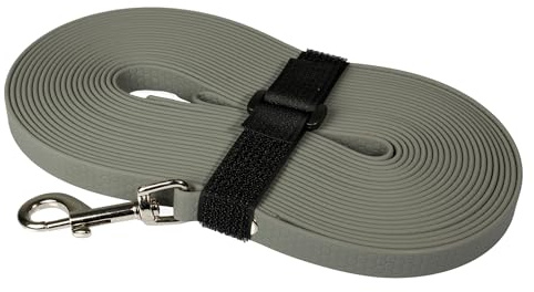 Schecker FOURSEASON Schleppleine 10 m / 16 mm - Hundeleine - superweich (Grau)