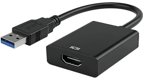 Solisara Adaptateur USB vers HDMI, Cable Hdmi Audio Video USB 3.02.0 à HDMI | 1080P 60Hz Mode Miroir/Étendu Convertisseur pour PC Ordinateur Portable Projecteur TV Compatible Windows Mac