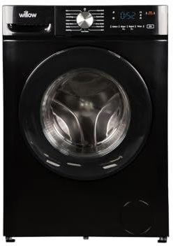 Willow WWM71200B 7kg 1200 Spin Washing Machine with BLDC Inverter System, Child Lock, 16 Washing Programmes - Black