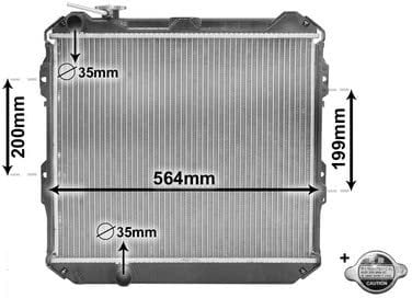 VAN WEZEL Radiador refrigeración del motor Ancho de red 515mm Longitud de red 450mm Profundidad de red 33mm 58002088