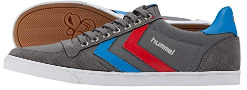 HUMMEL SLIMMER STADIL LOW, CASTLEROCK/RIBBONRED/BRIL BLUE, 37