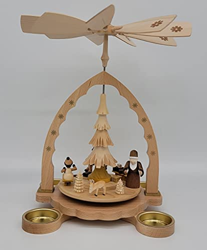 Richard Glässer 16082 Pyramide, Holz, Natur, 23 x 23 x 27 cm