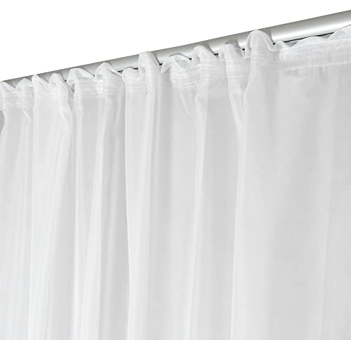 Haus und Deko Voile Dekoschal Gardine Emotion weiß 300 x 145 cm Organza Vorhang Kräuselband klassisch transparent kurz mittel oder lang Store Gardinenvorhang Wohnzimmer Schlafzimmer
