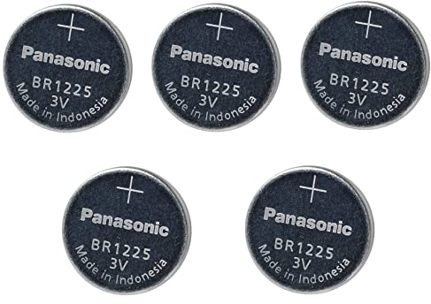 Panasonic BR1225 Lithiumbatterie, 3 V, 1 Packung x 5 Stück, 5 Einwegbatterien