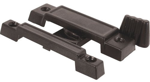 Prime-Line F 2532 Slim Line Sliding Window Sash Lock, 2-1/4 in. Hole Centers, Diecast Zinc, Black-Painted, Single Pack