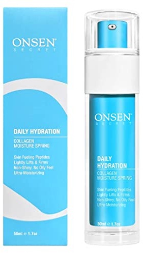 Onsen Secret Anti Aging Face Moisturizer Cream All Natural Skin Lotion Organic Daily Hydration, Day & Night Anti Wrinkle Collagen Moisturizing for Women (50 ml)