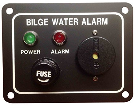 MARINE BOAT BILGE ALARM PUMP SWITCH ALUMINUM PLATE 3.25 by 2.5 LED INDICATORS by PactradeMarine