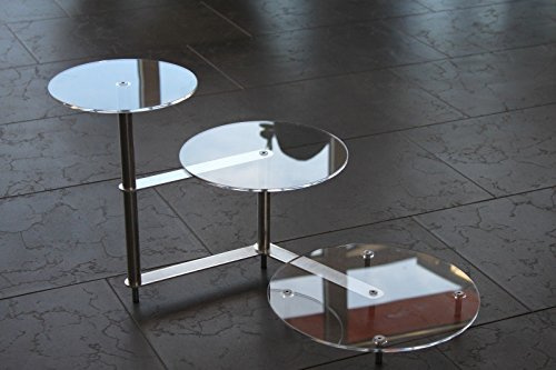 Alzata per torta rotonda, in acrilico, 3 ripiani, in plexiglass acrilico, Ø 20, 26, 32 cm