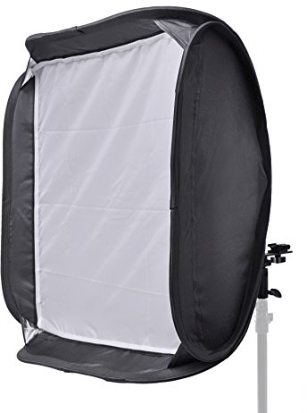 Bresser F001116 Fotostudio SS-20 Quick-Fit Softbox, 80 x 80 cm mit Wabe schwarz