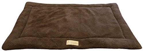 Ellie-Bo Hundebett aus Sherpa-Fleece, braun, geeignet für Hundekäfig mit 107 cm